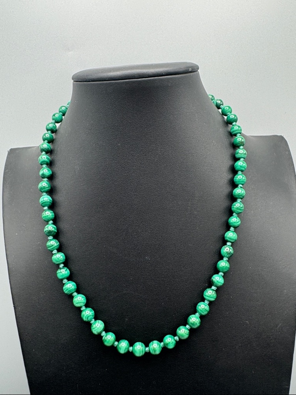 Sterling silver malachite necklace